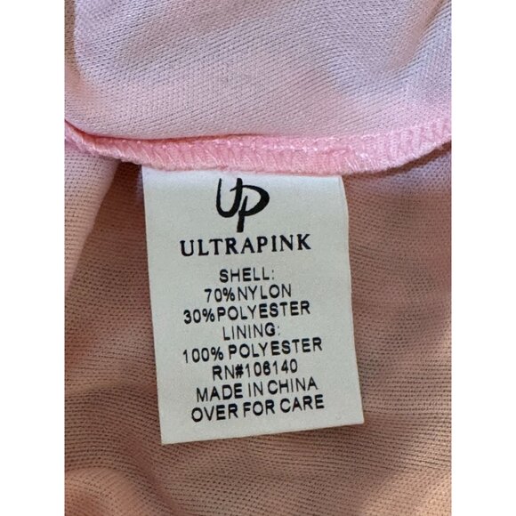 Ultrapink Womens Sleeveless Lace Overlay Dress M Pink & Black - Picture 4 of 16